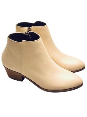 Thursday Boot Company The Downtown Beige/Cream Leather Ankle Booties Size 8.5